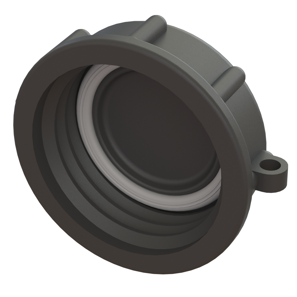 S60x6 female dust cap, black P/P