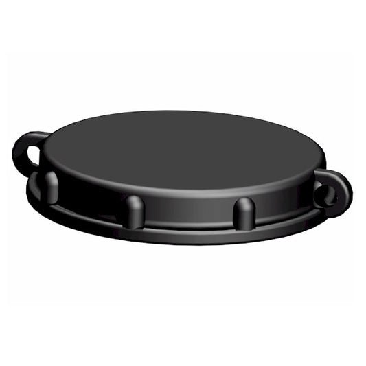 2 BSP dust cap for IBC valve camlock outlet, P/P Black