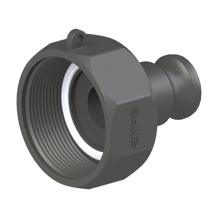 ¾'' Part A. ¾'' camlock adapter X 2” NPS female C/W seal