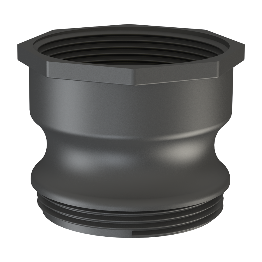 2’’ short Camlock male with 20B X 2’’ NPS female, gasket, plug