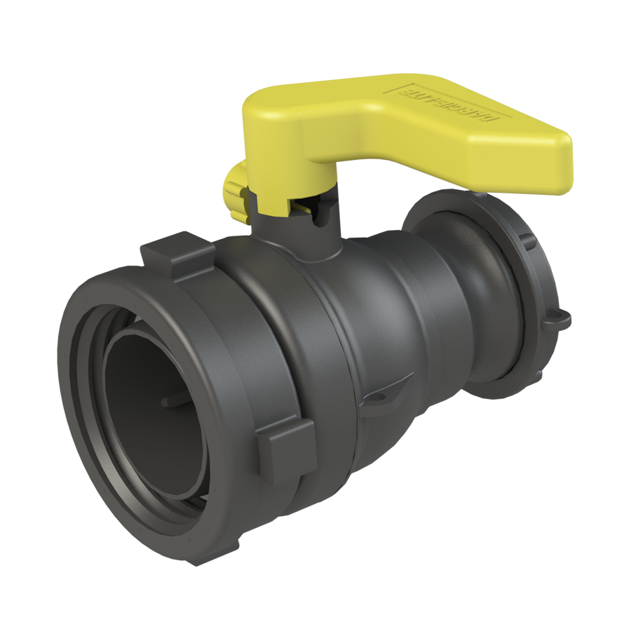 2'' `DARCIE-LITE` IBC ball valve, S75X6 Female x Camlock adapter