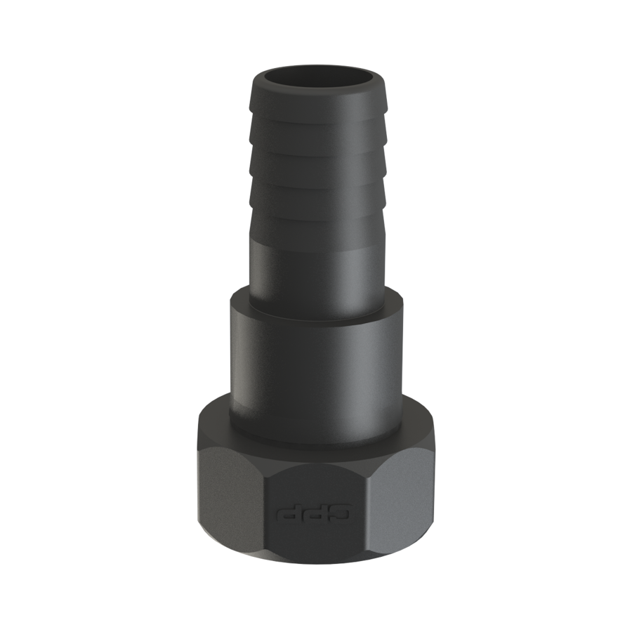 2'' NPS female Easy-Seal x 1½'' hose barb, G/P/P