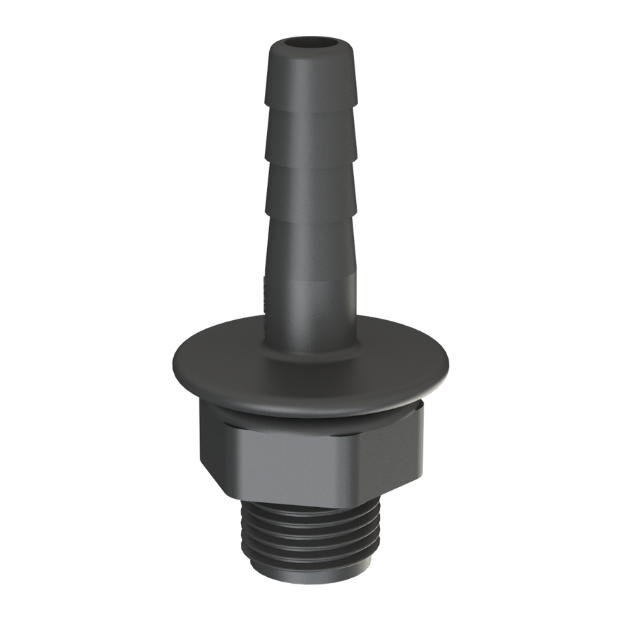 ½’’ BSPP hex. Male X ½’’(13mm) hose tail G/P/P