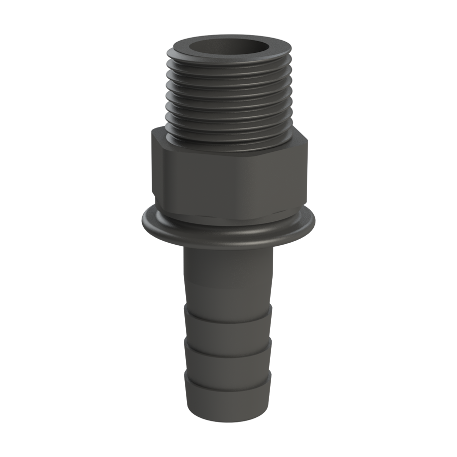 ¾'' BSPP hex. Male X ¾''(19mm) hose tail G/P/P