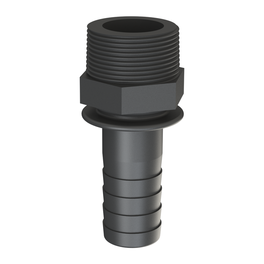 1¼’’ BSPP hex. Male X 1¼’’ (32mm) hose tail G/P/P