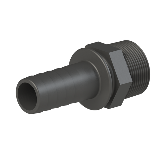 1¼’’ BSPP hex. Male X 1¼’’ (32mm) hose tail G/P/P