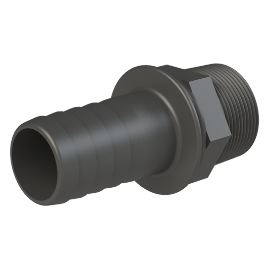 1½’’ BSPP hex. Male X 1½’’(38mm) hose tail G/P/P