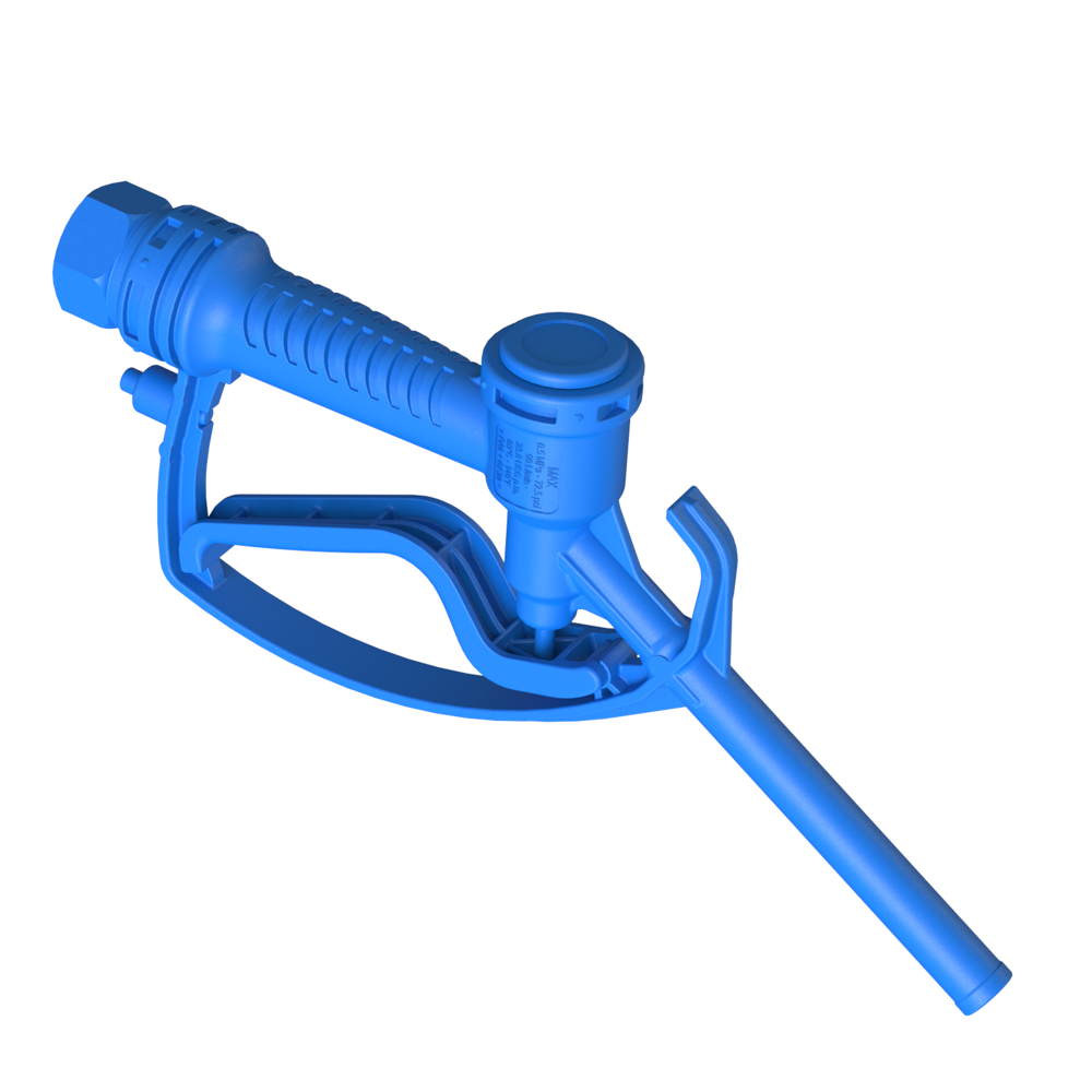 ¾''(19mm) trigger nozzle, 1'' BSP female, PA6 - Viton, Blue