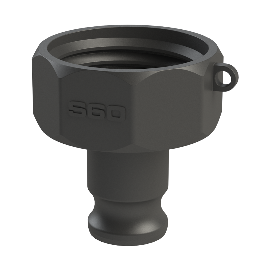 S60X6 to ¾" Camlock Type A Adapter – Polypropylene – CPP®