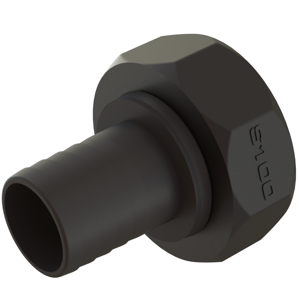 S100X8 female buttress C/W seal X 2” (50mm) hose tail, G/P/P