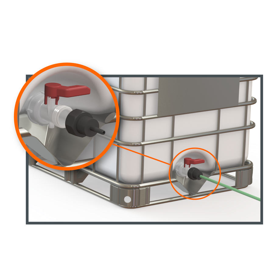 S60X6 female buttress X ½'' (12.5mm) hose tail C/w seal G/P/P