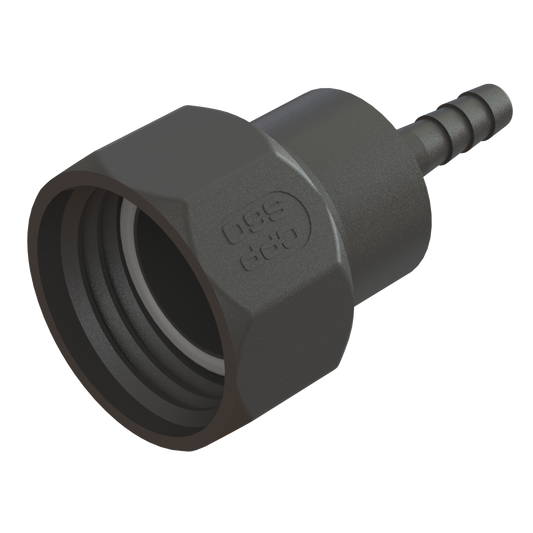 S60X6 female buttress X ½'' (12.5mm) hose tail C/w seal G/P/P