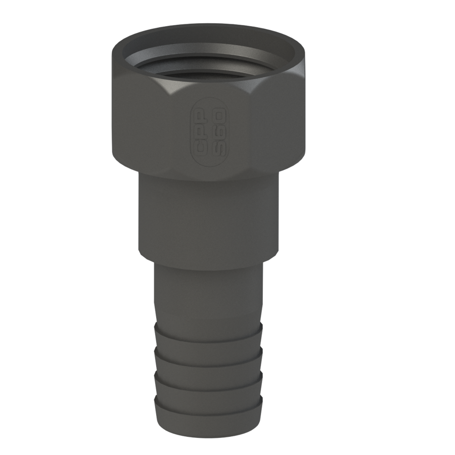 S60x6 female X 1½'' (38mm) hosetail G/P/P