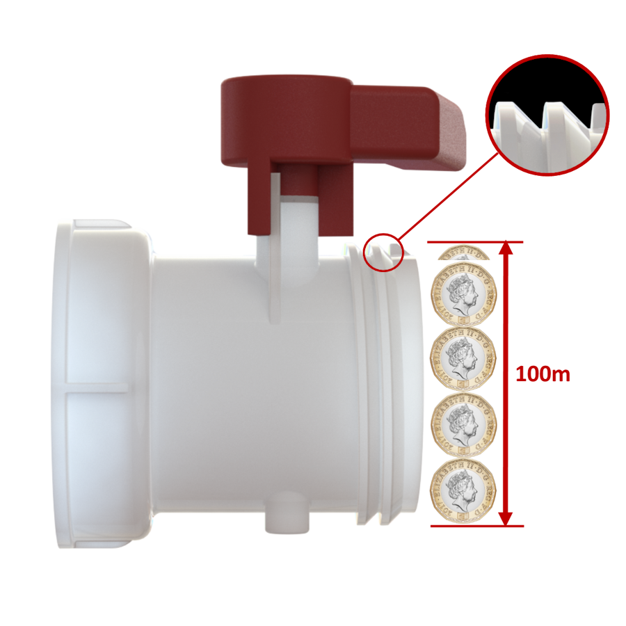 S100X8 female buttress X 12.5mm (0.5'') Hozelock / Gardena (type) adapter