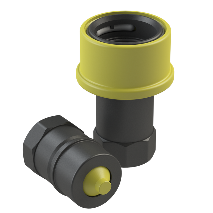 CPP 2 inch Dry-Shut ISO-A valved coupling set with male adaptor and female coupler