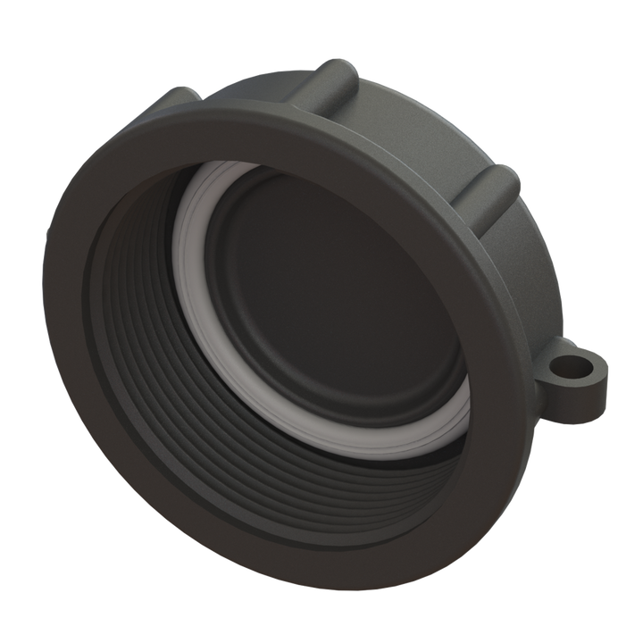 CPP 2″ NPS Female Dust Cap - Black Polypropylene