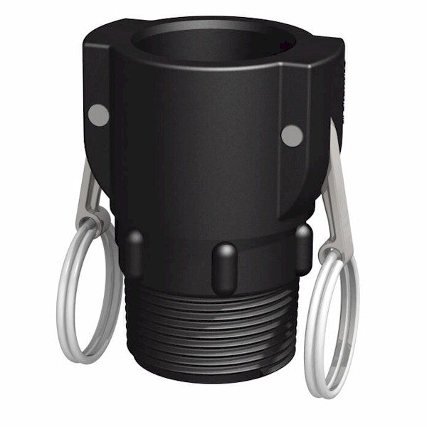 CPP 1″ Female Camlock × 1¼″ NPT Male (Type B)