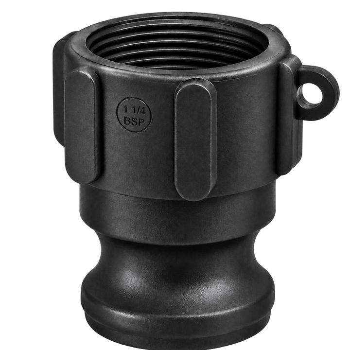 True 1¼″ Male Camlock × 1¼″ NPT Female (Type A) - GF Polypropylene - CPP®