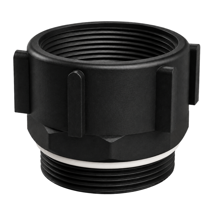 CPP® BCS G2 × 11.5 (2″ BSP/NPS) Drum Thread × 2″ NPT Female in black glass-filled polypropylene – product view 2