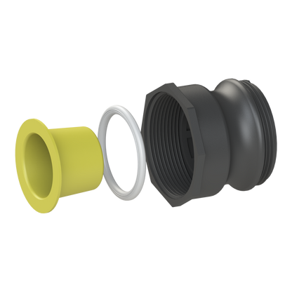 2’’ short Camlock male with 20B X 2’’ NPS female, gasket, plug