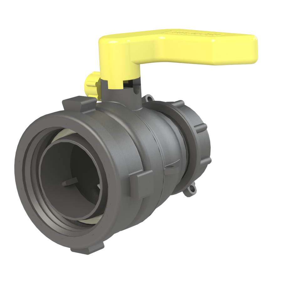 2'' `DARCIE-LITE` IBC ball valve, S75X6 female X 2" NPS male