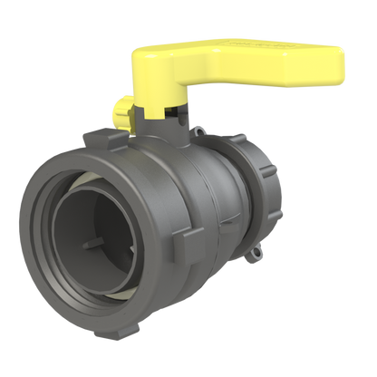 2'' `DARCIE-LITE` IBC ball valve, S75X6 female X 2" NPS male