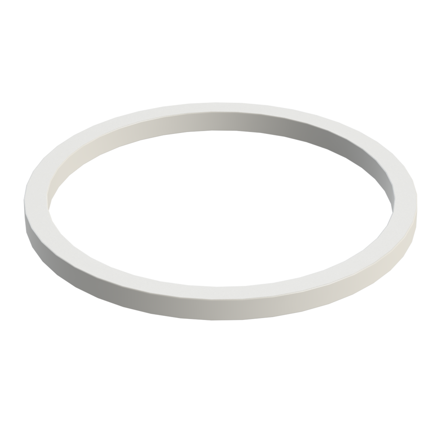 2'' Vent thread gasket, Olefin elastomer, white