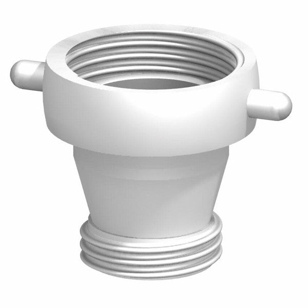 CPP® 4 inch URT lugged female to 3 inch URT male adaptor in natural polypropylene