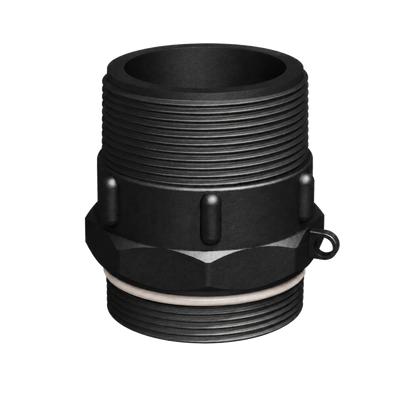 CPP® BCS G2 × 11.5 (2″ BSP/NPS) Drum Thread × 2″ NPT Male in black glass-filled polypropylene – product view 3