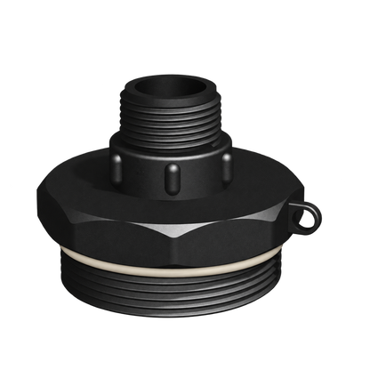 CPP® BCS G2 × 11.5 (2″ BSP/NPS) Drum Thread × ¾″ BSPT Male in black glass-filled polypropylene – product view 2