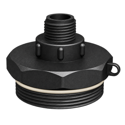 CPP® BCS G2 × 11.5 (2″ BSP/NPS) Drum Thread × ½″ BSPT Male in black glass-filled polypropylene – product view 2
