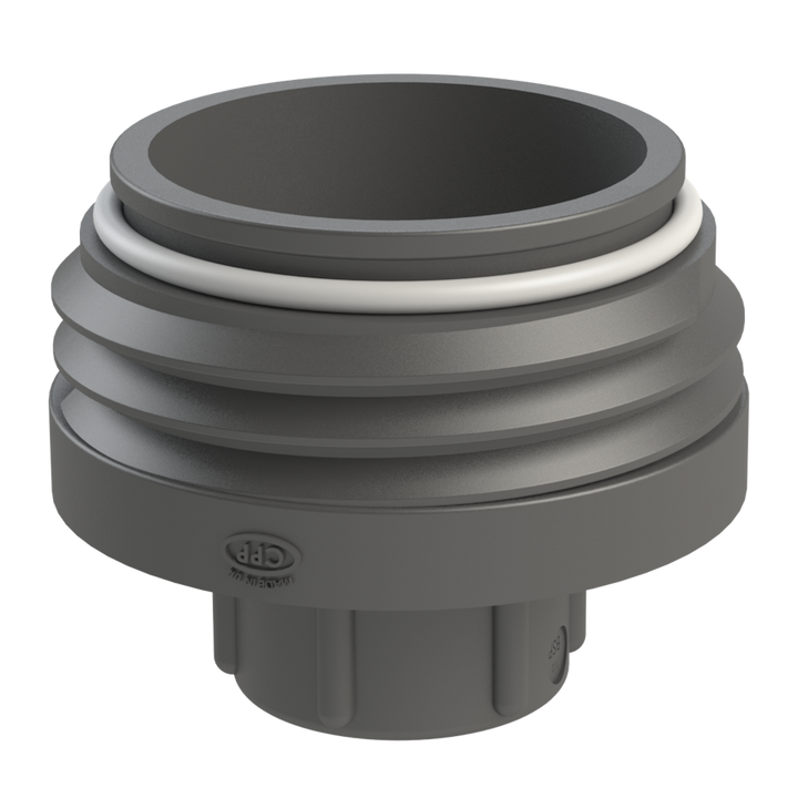 CPP® S70X6 Drum Thread × ¾″ BSPP Female in black glass-filled polypropylene – product view 1