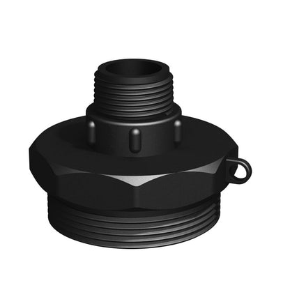 CPP® BCS G2 × 11.5 (2″ BSP/NPS) Drum Thread × ¾″ BSPT Male in black glass-filled polypropylene – product view 1