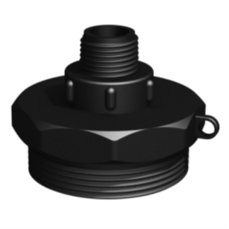 CPP® BCS G2 × 11.5 (2″ BSP/NPS) Drum Thread × ½″ NPT Male in black glass-filled polypropylene