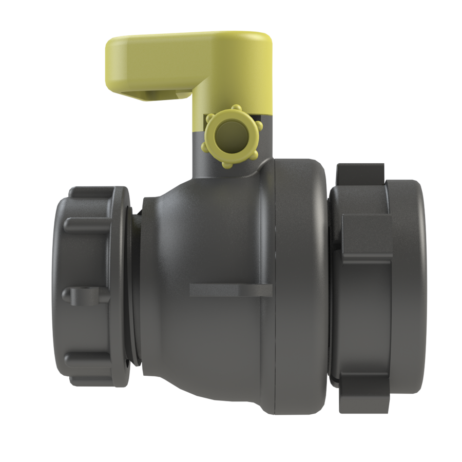 2'' 'DARCIE-LITE' IBC ball valve, S60X6 female buttress in-let x S60X6 male