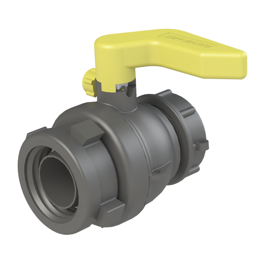 2'' 'DARCIE-LITE' IBC ball valve, S60X6 female buttress in-let x S60X6 male