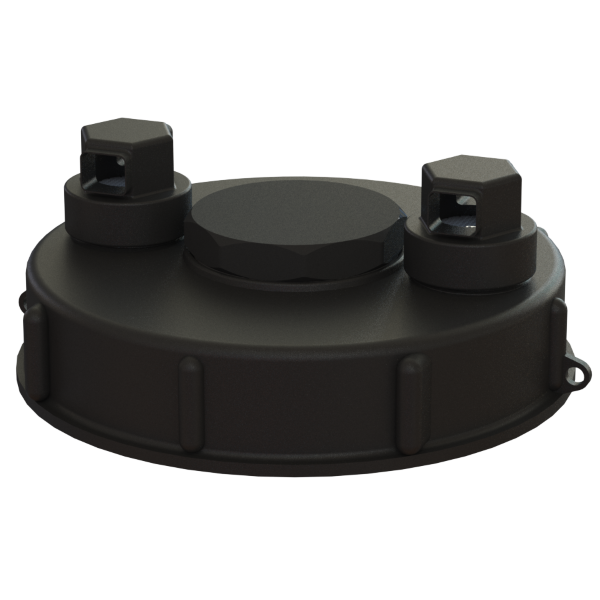 150mm (6'') IBC fill cap, 2 fast auto vents, G2 X 11.5, G/P/P