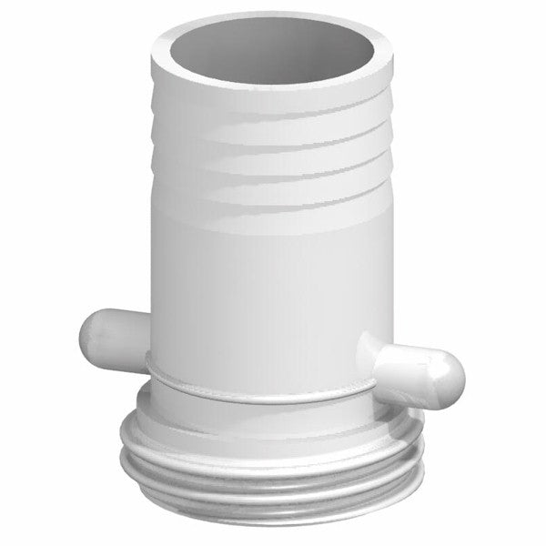 CPP® 3 inch URT Urban Round Thread lugged male coupling with 3 inch 75 mm hose tail in natural polypropylene