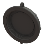 2⅛'' (63mm) dust cap for IBC valve Cam-Cap, P/P black