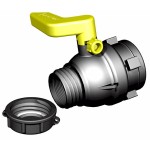 2'' 'DARCIE-LITE' IBC ball valve, S60X6 female buttress in-let x S60X6 male