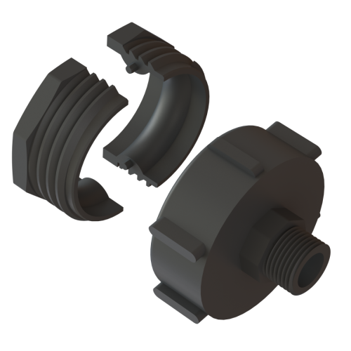 ¾'' BSP Hex. Male thread X 2'' Camlock convertor shells C/W seal, G/P/P