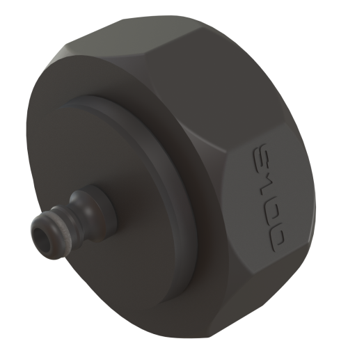 S100X8 female buttress C/W seal X 12.5mm (½'') Hozelock / Gardena (type) adapter, G/P/P